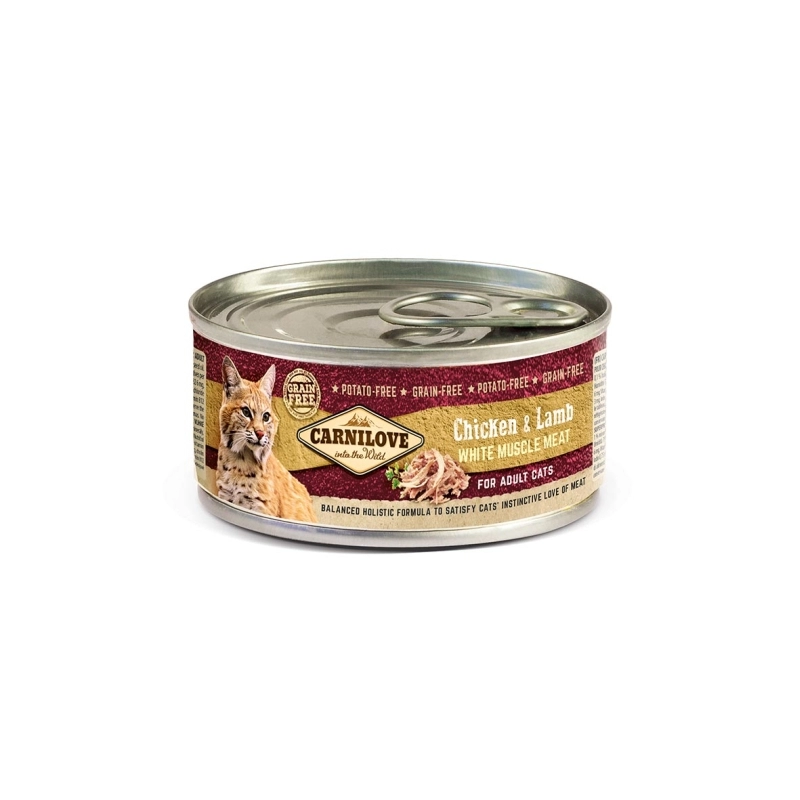 CARNILOVE CAT CHICKEN & LAMB CAN- CSIRKE ÉS BÁRÁNY HÚSSAL KONZERV 100G