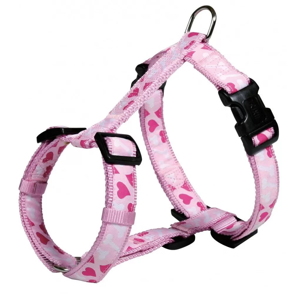 Hám Modern Art Rose Heart S-M Pink