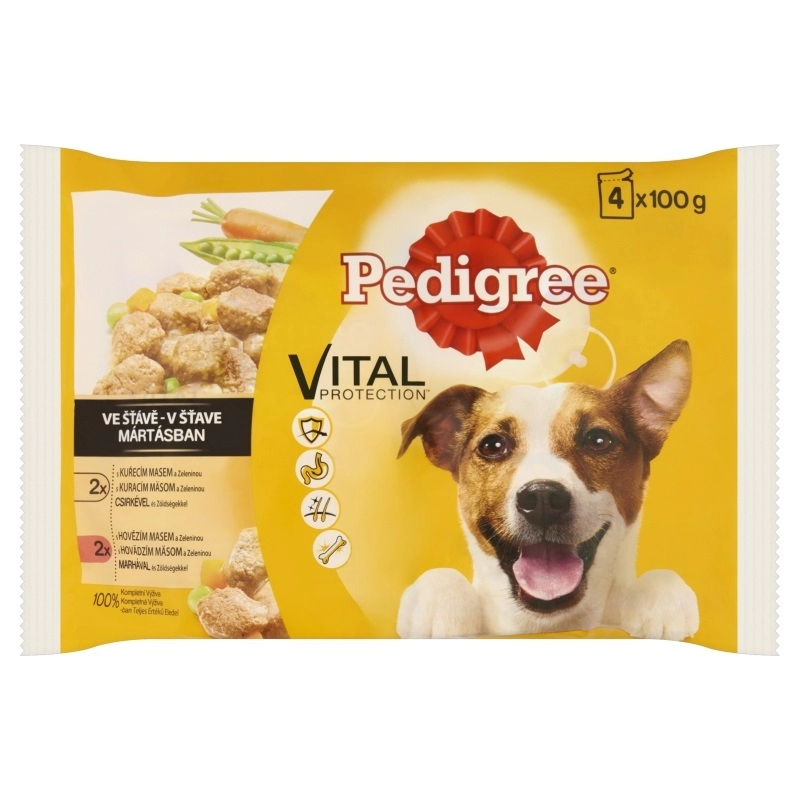 Pedigree alutasak 4-pack adult csirke+zöldség,marha+zöldség 4x100g