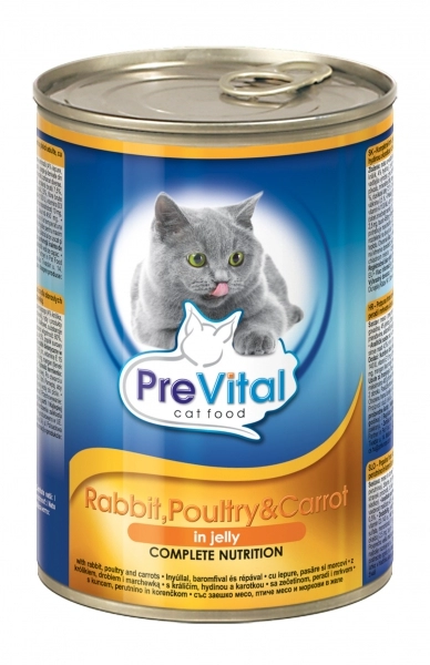 Prevital Macska Konzerv Baromfi-Nyúl-Répa 415gr