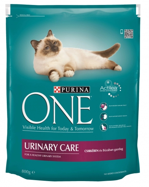 ONE Száraz Macska Urinary Care Csirke+Búza 800g