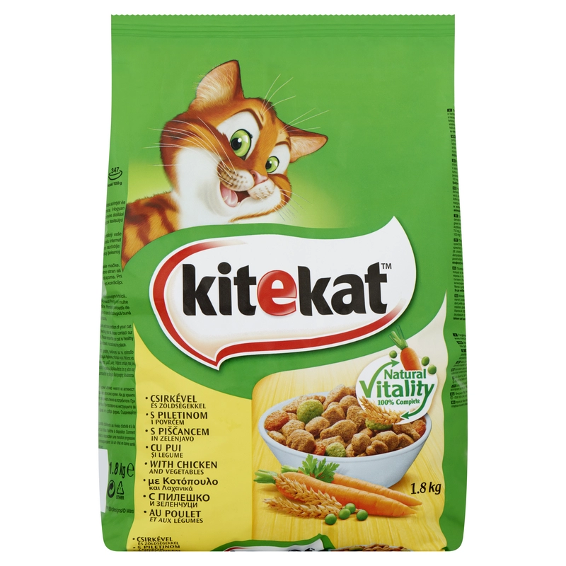 Kitekat száraz csirke-zöldség 1,8kg