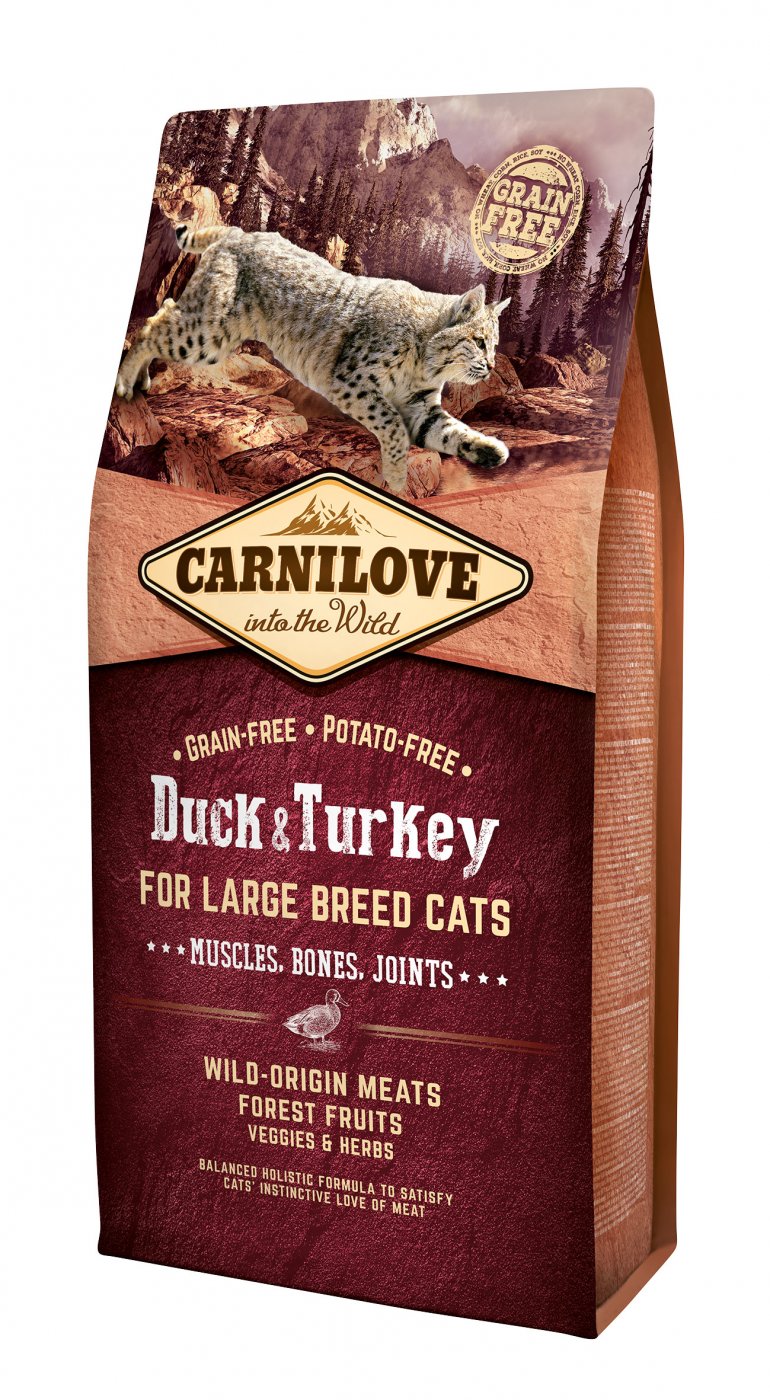 Carnilove Cat Duck&Turkey Large - Kacsa&Pulyka – Muscles, Bones, Joints 6kg