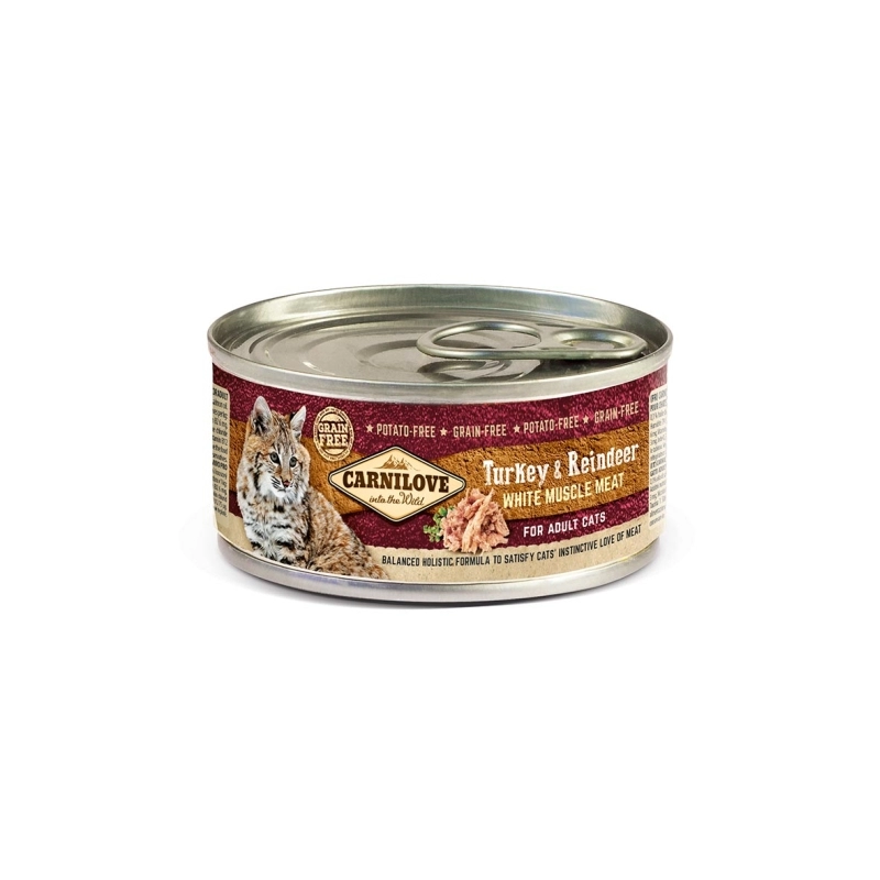 Carnilove Cat konzerv Adult Pulyka&rénszarvas 100g