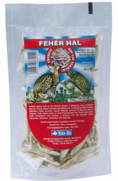 Bio-lio Teknőstáp Extra Fehér Hal 400ml