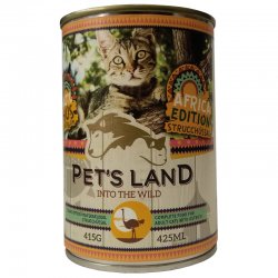 Pet s Land Cat konzerv Strucchússal Africa Edition 415gr