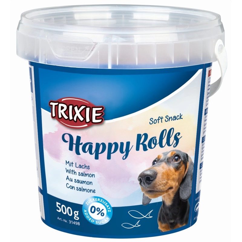 Jutalomfalat Soft Snack Happy Rolls Vödörs 500g