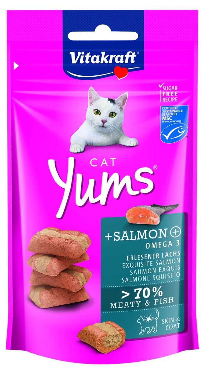 Vitakraft Cat Yums Jutalomfalat Puha Lazac 40g