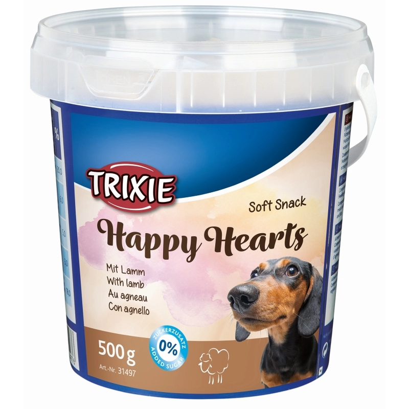 Jutalomfalat Soft Snack Happy Hearts Vödrös 500g