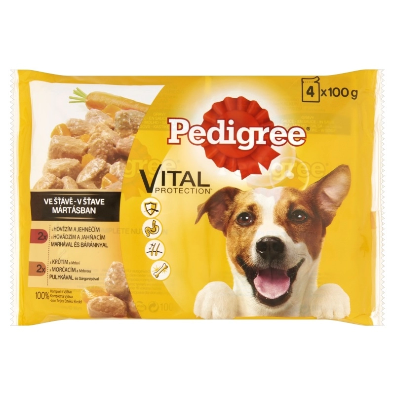 Pedigree alutasak 4-pack marha+bárány,pulyka+répa 4x100g