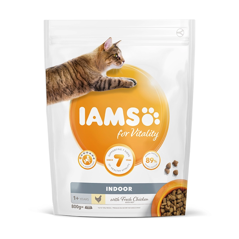 Iams Cat Adult Indoor csirke 800gr