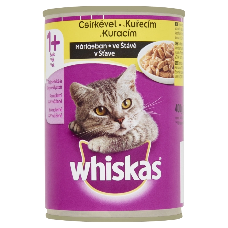 Whiskas konzerv csirkehússal 400gr