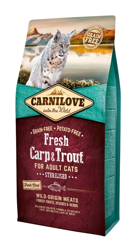 Carnilove Fresh Cat Adult Carp&Trout - Ponty&Pisztráng - Sterilised 6kg