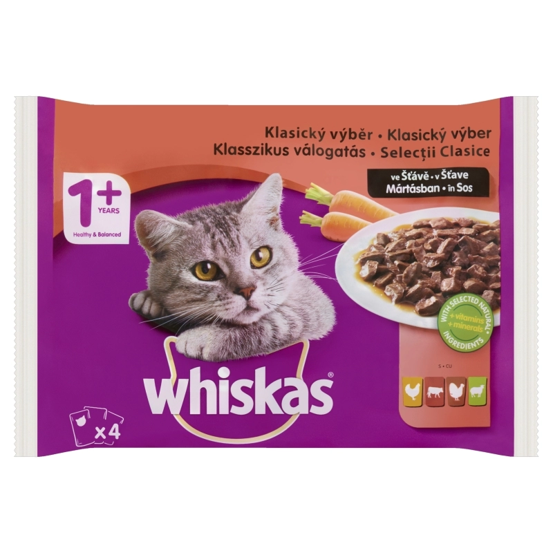 Whiskas alutasak 4-pack húsos-zöldség 4*100gr