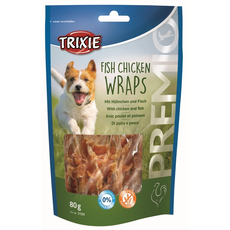 Jutalomfalat Premio Hal És Csirke Wrap 80g