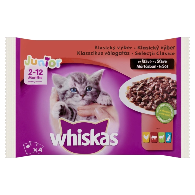 Whiskas alutasak 4-pack Junior húsos 4*100gr