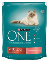 ONE Száraz Macska Sterilcat Lazac+Búza 800g