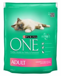 ONE Száraz Macska Adult Lazac+Teljes Kiőrlésű Gabona 200g