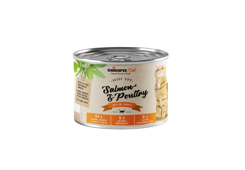 Chicopee konzerv Cat Adult Jelly Salmon&Poultry 195g