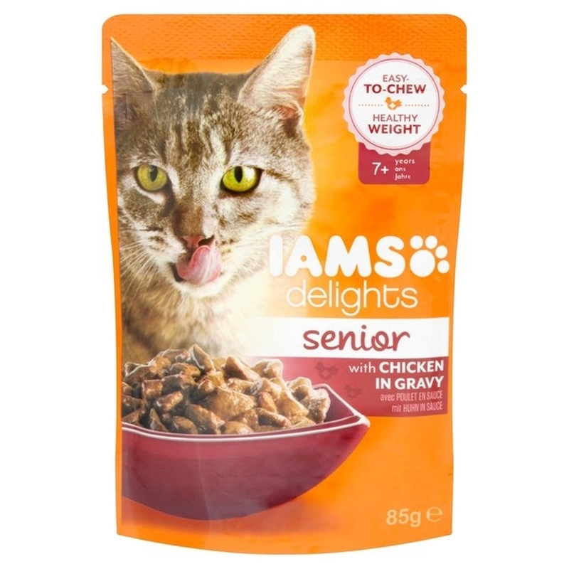 Iams Delights Senior Csirke Szószban 85g