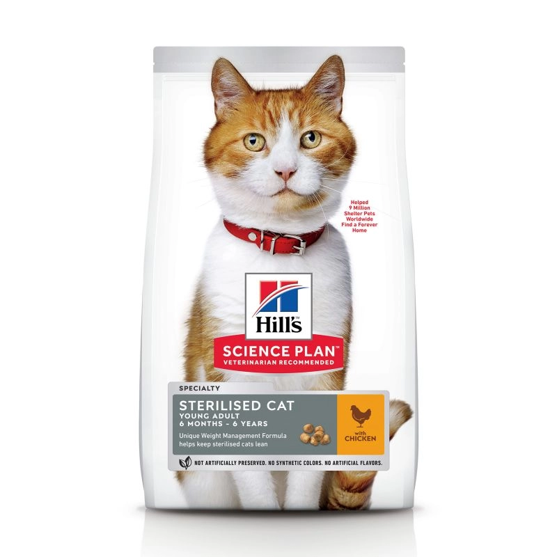 Hills SP Feline Young Adult SterilizedCat Chicken 1.5 kg