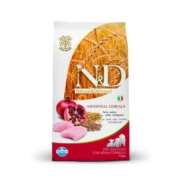 N&D Dog Low Grain csirke&gránátalma puppy medium 800g