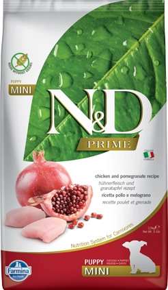 N&D Dog Prime csirke&gránátalma puppy mini 2,5kg
