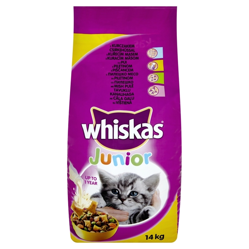 Whiskas száraz Junior Csirke 14kg