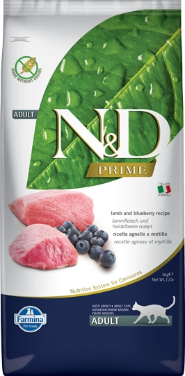 N&D Cat Prime bárány&áfonya adult 10kg