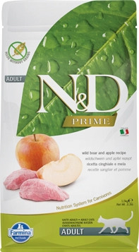 N&D Cat Prime vaddisznó&alma adult 1,5kg