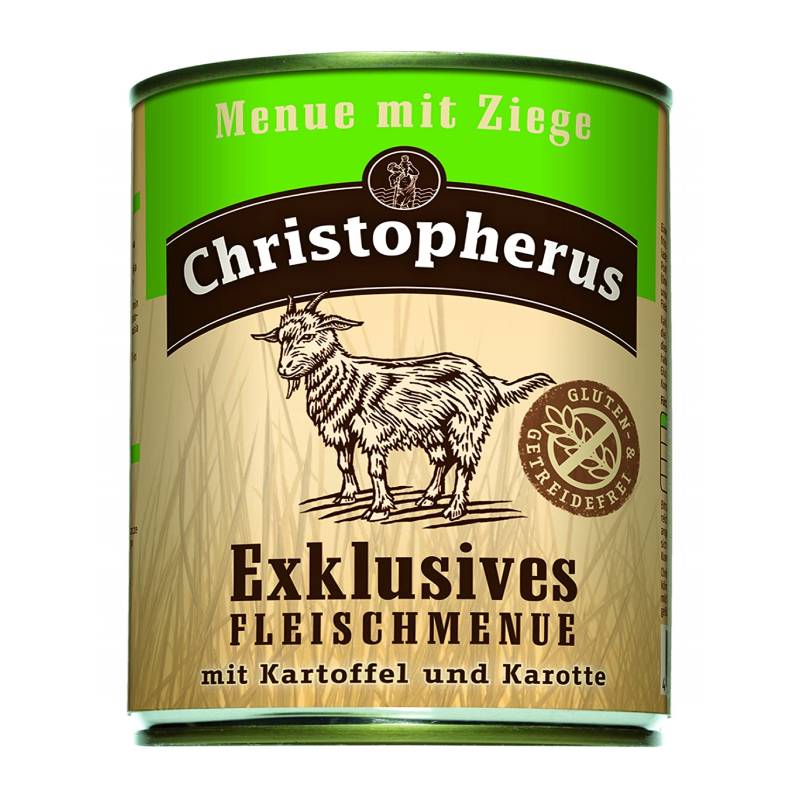 Christopherus Dog konzerv Adult Exclusive húsmenü kecskével 400g