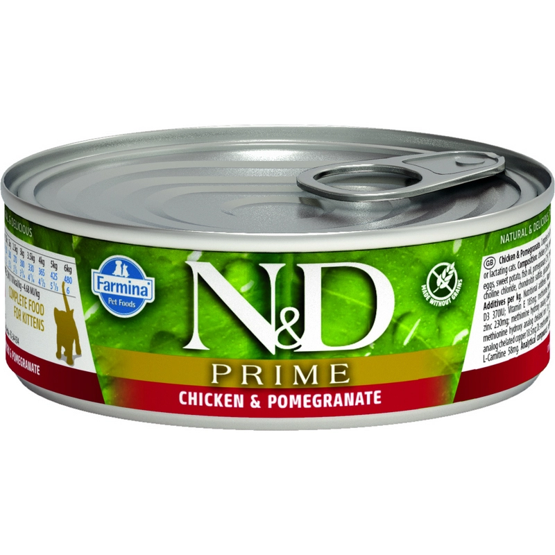 N&D Cat konzerv Kitten csirke&gránátalma 80g