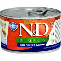 N&D Dog Pumpkin konzerv bárány&áfonya sütőtökkel Adult mini 140g