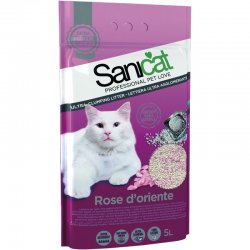 Sanicat macskaalom Rose Doriente rózsa illat fehér csomósodó bentonit 5l