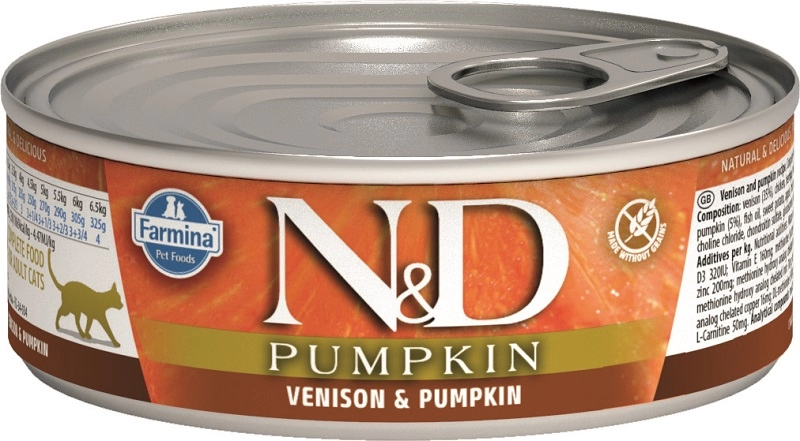 N&D Cat Pumpkin konzerv szarvas&sütőtök 80g