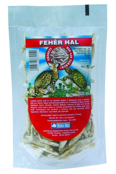 Bio-lio Teknőstáp Fehér Hal 400ml
