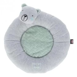 Fekhely Junior Mackóval 40cm Világosszürke/Világoslila