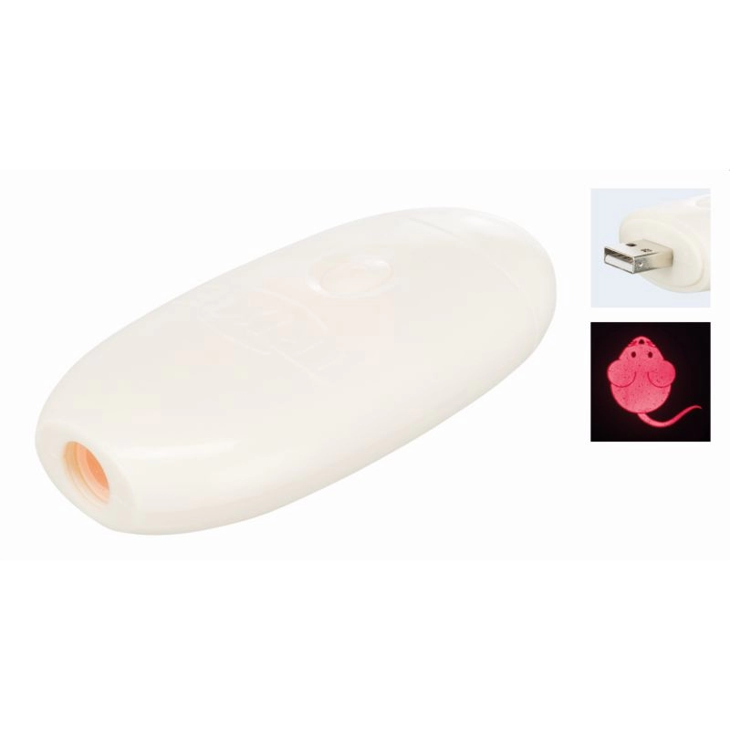 Játékm Led Lámpa Piros Fénnyel USB-s, Egér 8,5cm