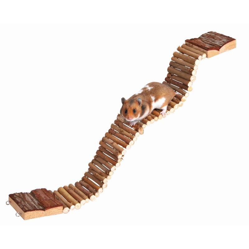 Létra Fából Egérnek Hörcsögnek Natural Felfüggeszthető 7×55cm