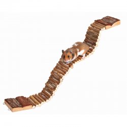Létra Fából Egérnek Hörcsögnek Natural Felfüggeszthető 7×55cm
