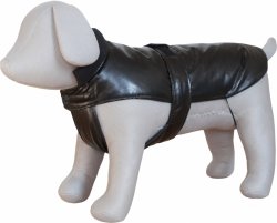 Kutyaruha Bélelt Bőr 45cm Fekete