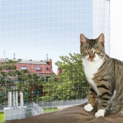 Védő Háló Macskának 2x1,5m Átlátszó