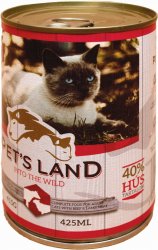 Pet s Land Cat Konzerv Marhamáj-Bárányhús almával 415g