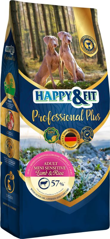 Happy&Fit Professional Plus Adult Sensitive Lamb&Rice Mini 18kg