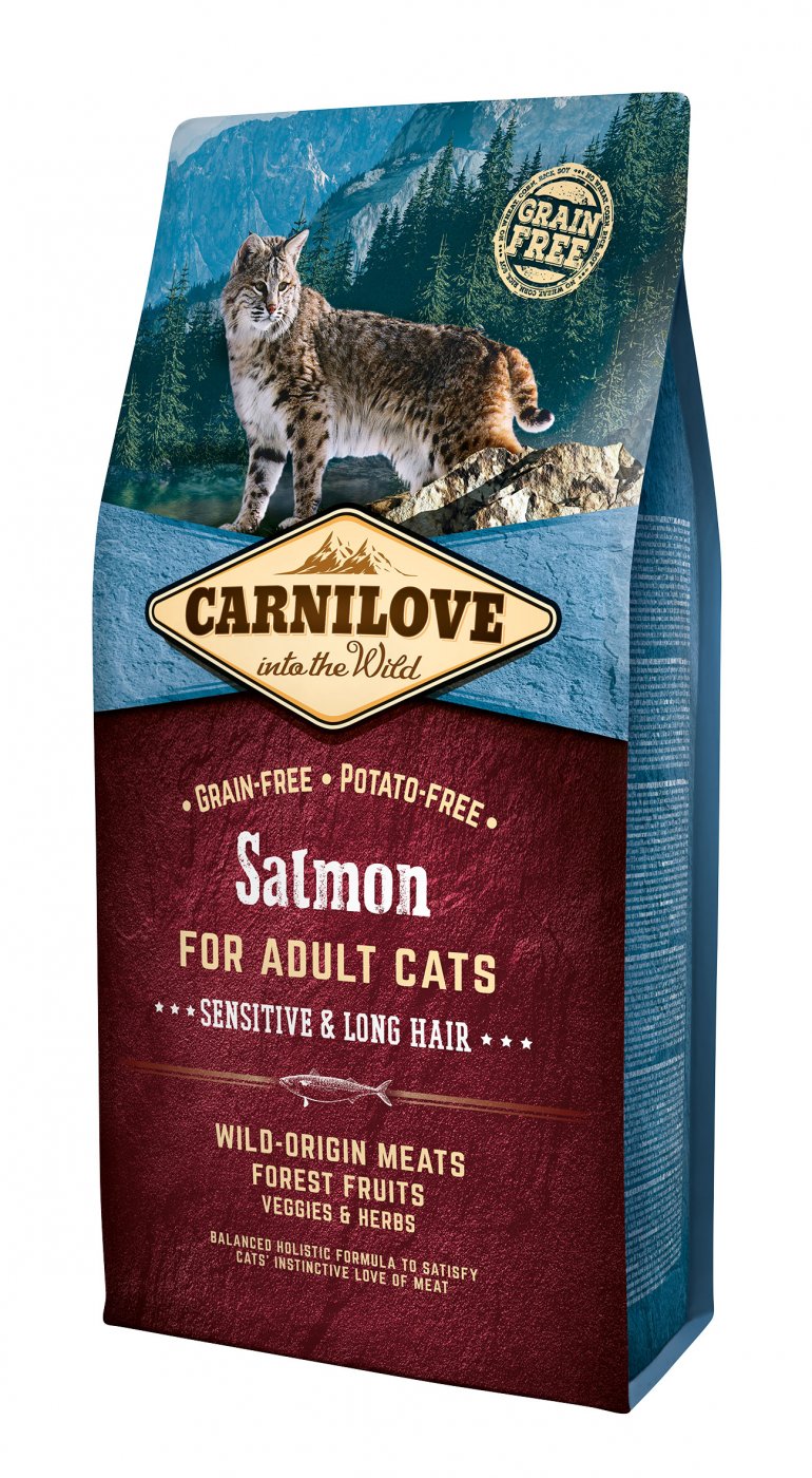 Carnilove Cat Adult Salmon - Lazac – Sensitive&Long Hair 6kg