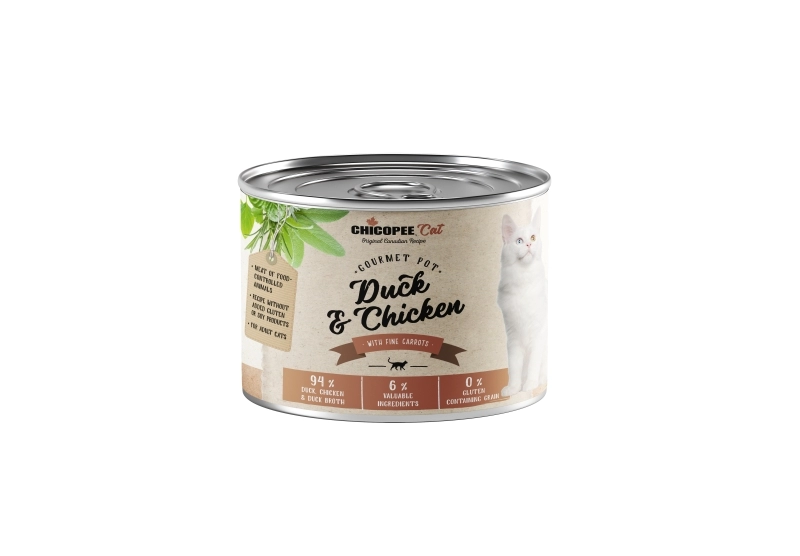 Chicopee konzerv Cat Adult Gourmet Pot Duck&Chicken 195g