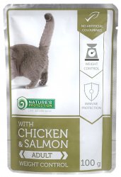 Natures Protection Alutasakos Adult Cat Weight Control Chicken&salmon 100g
