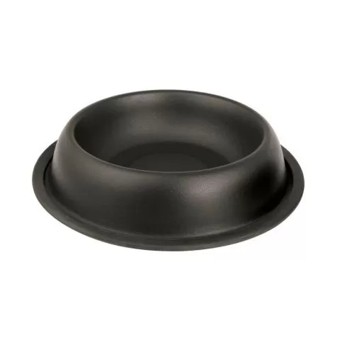 Tál Fém Etető Gumiperemes, Fekete, 0,220l - 12cm