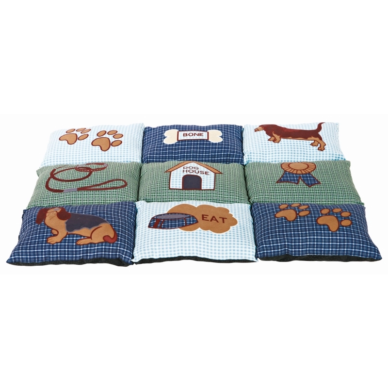 Fekhely több lapból álló (patchwork) 80x55cm Kék/Zöld