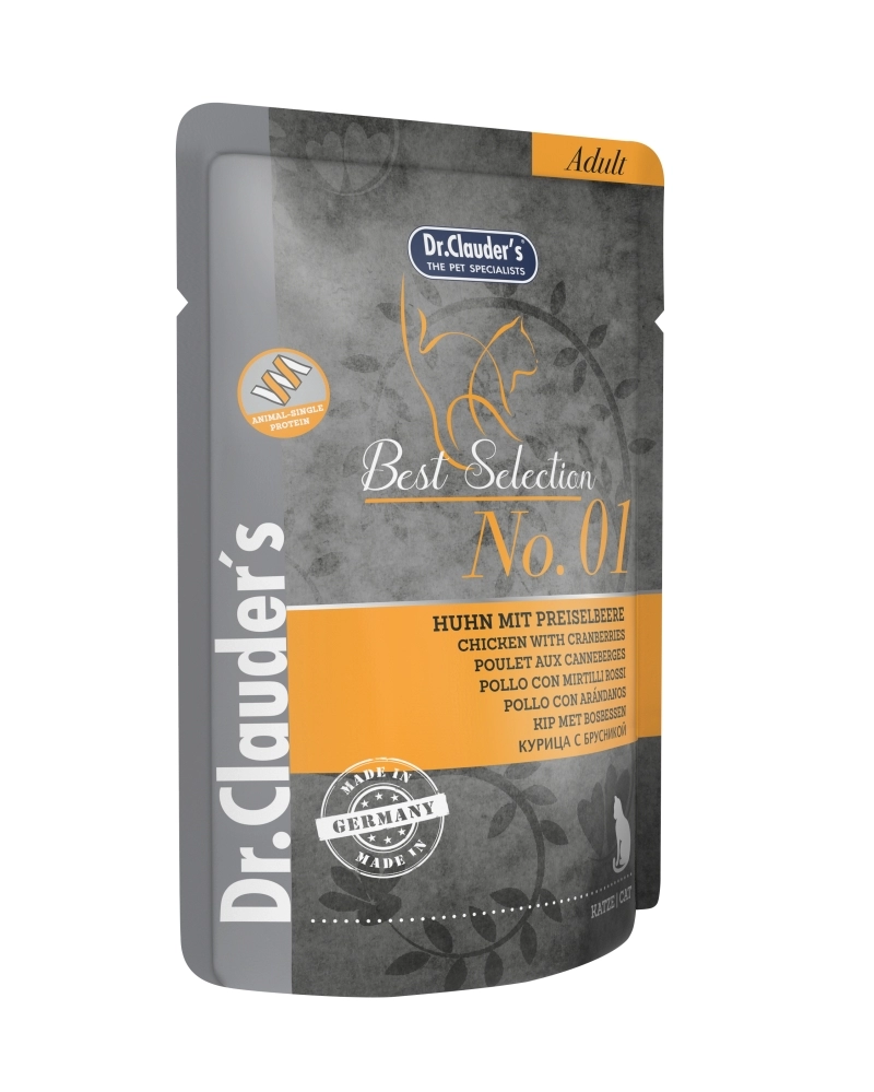 Dr.Clauders Cat Best Selection No1 Alutasak Csirke tőzegáfonyával - Mono Protein 85g